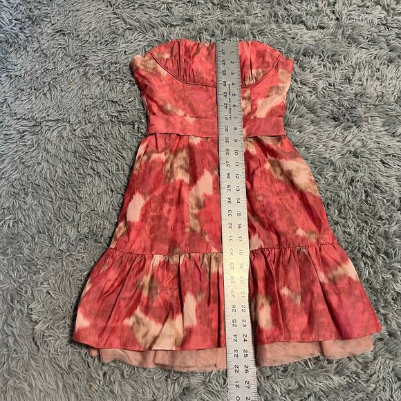BCBG Max Azria Sheath Fit And Flare Pink Mini Dress Formal Size 0 - Picture 6 of 8